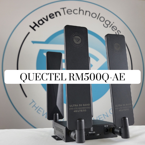Quectel RM500Q-AE 5G NR Sub-6 GHz Modem Module with Adapter Enclosure