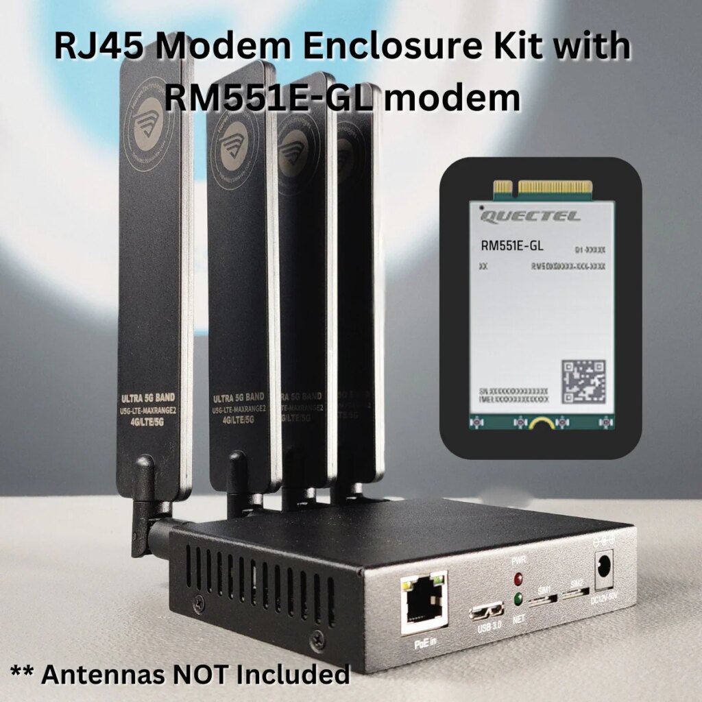 Quectel x75 5G RM551E-GL & M.2 Key B 4G 5G Modem Adapter Enclosure